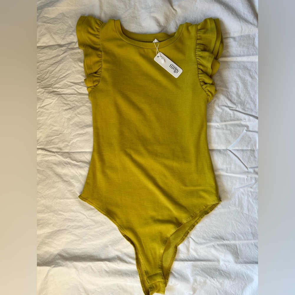 Chartreuse body suit
